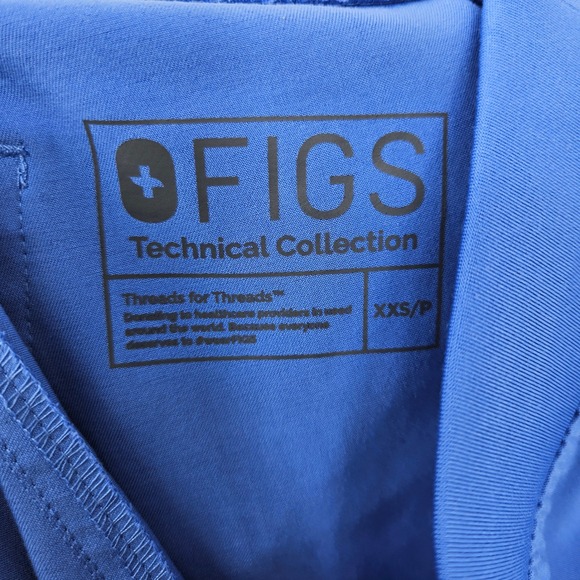 Figs Scrub Pants Womens XXS Petite Livingston Straight Leg Comfortable Blue - Picture 7 of 10